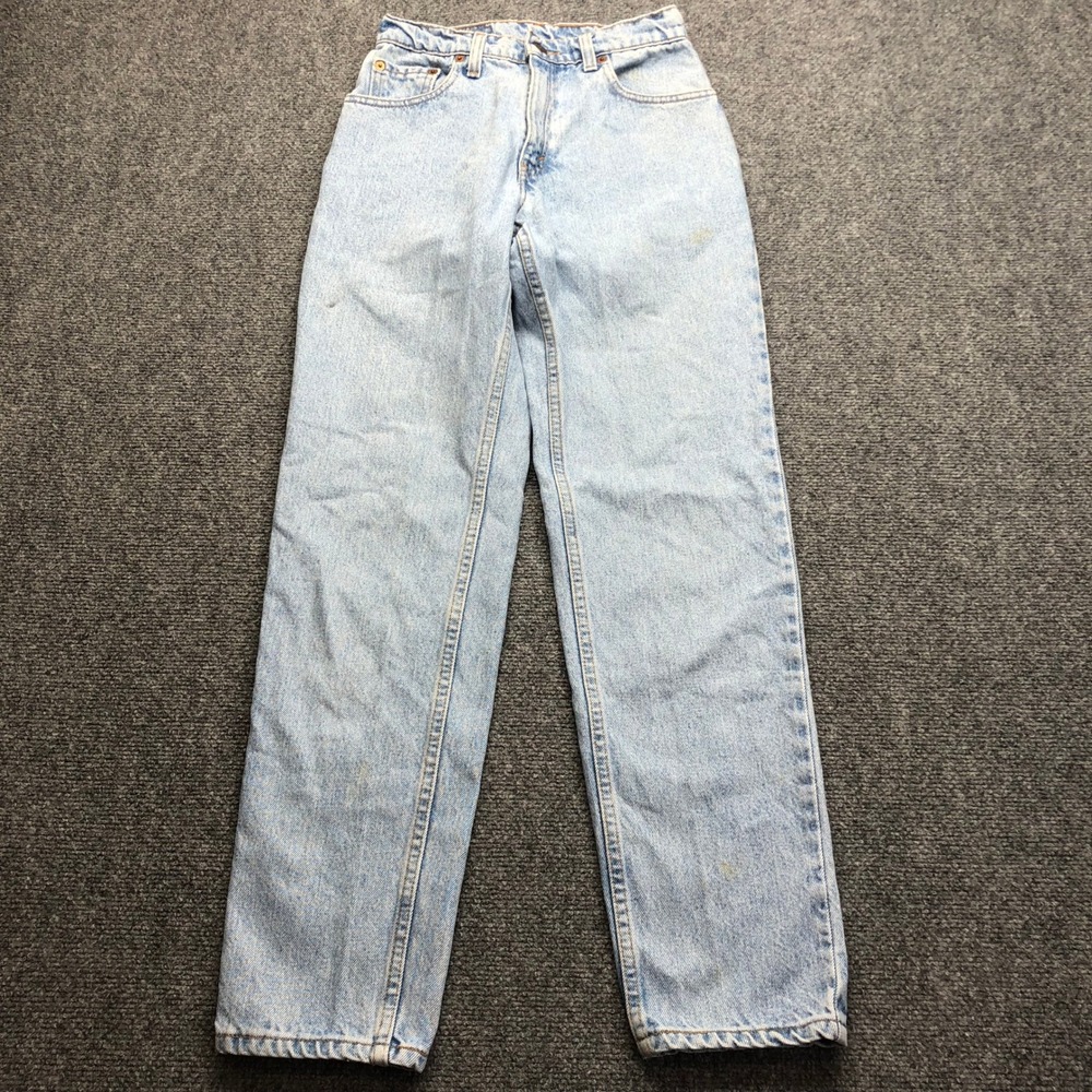 Vintage Levis 550 Relaxed Fit Tapered Leg Light Wash Denim Jeans 5 JR M 25x28